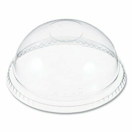 DART CONTAINER Dart, Plastic Dome Lid, No-Hole, Fits 9-22 oz. Cups, Clear, 10PK DNR662